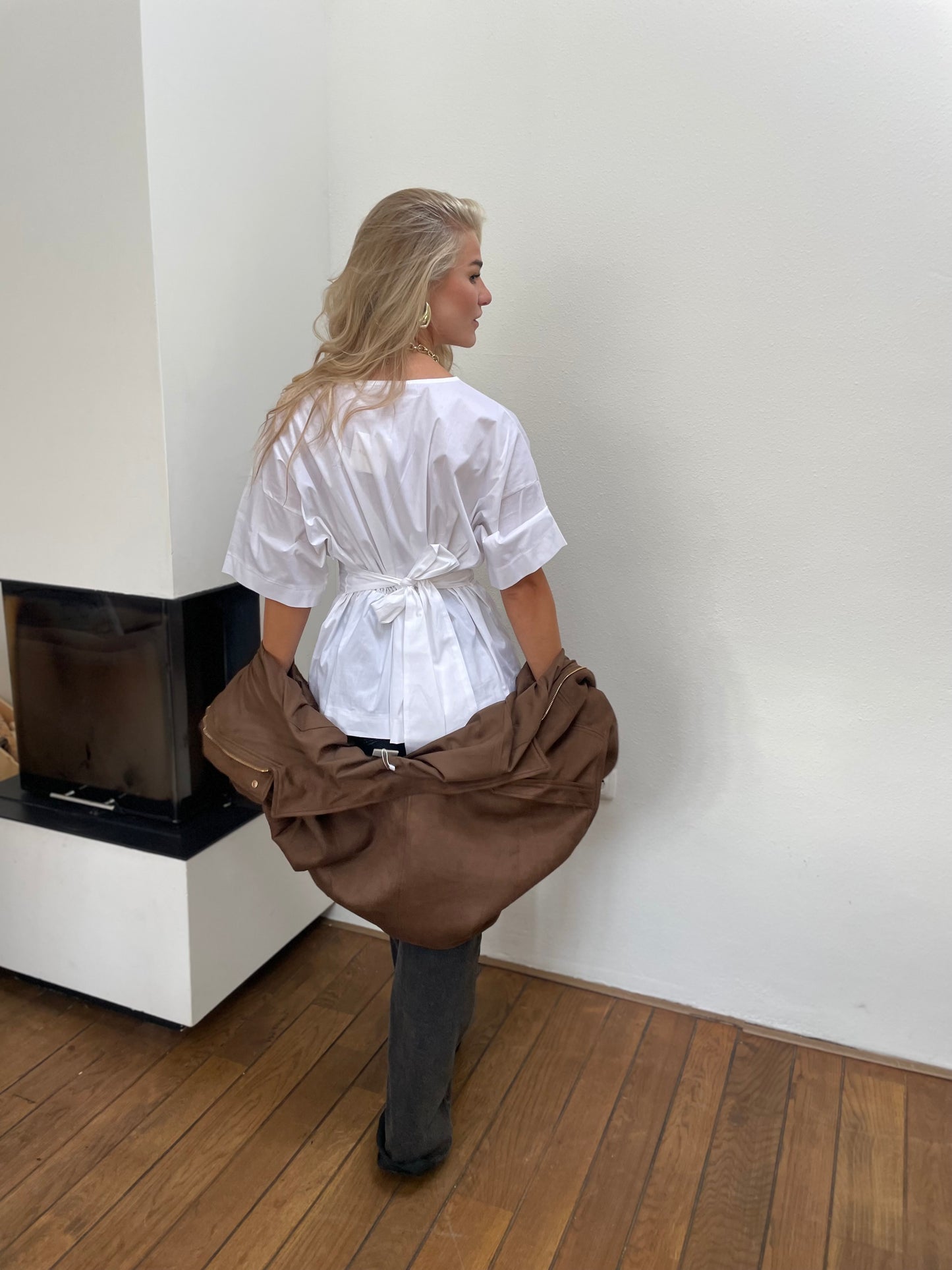 BOW TOP | WHITE & BROWN