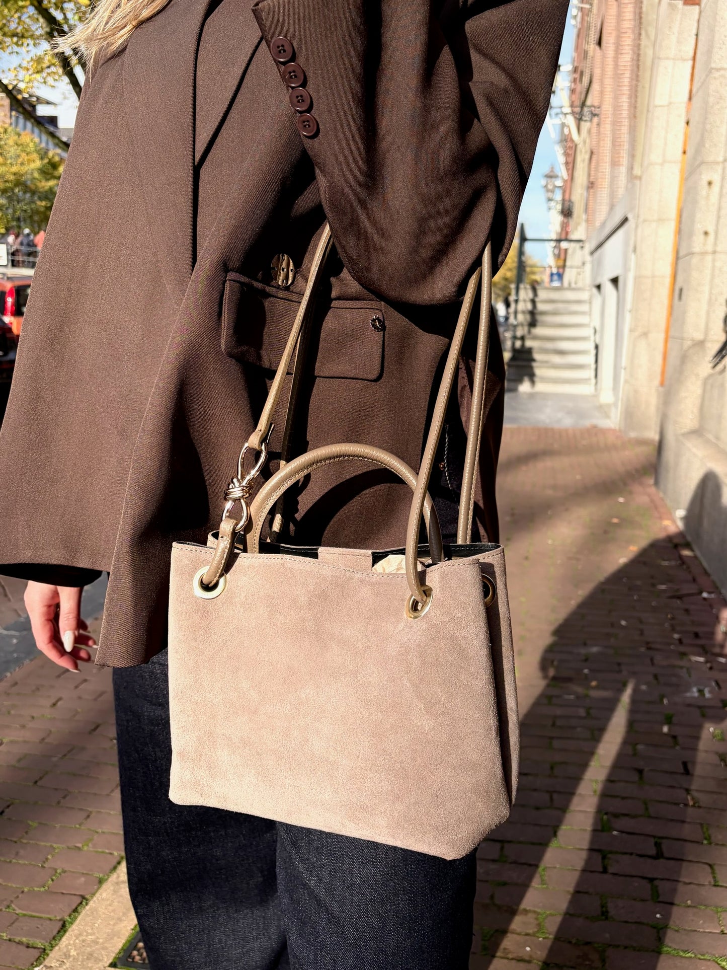 CROSS BODY SUEDE TAS