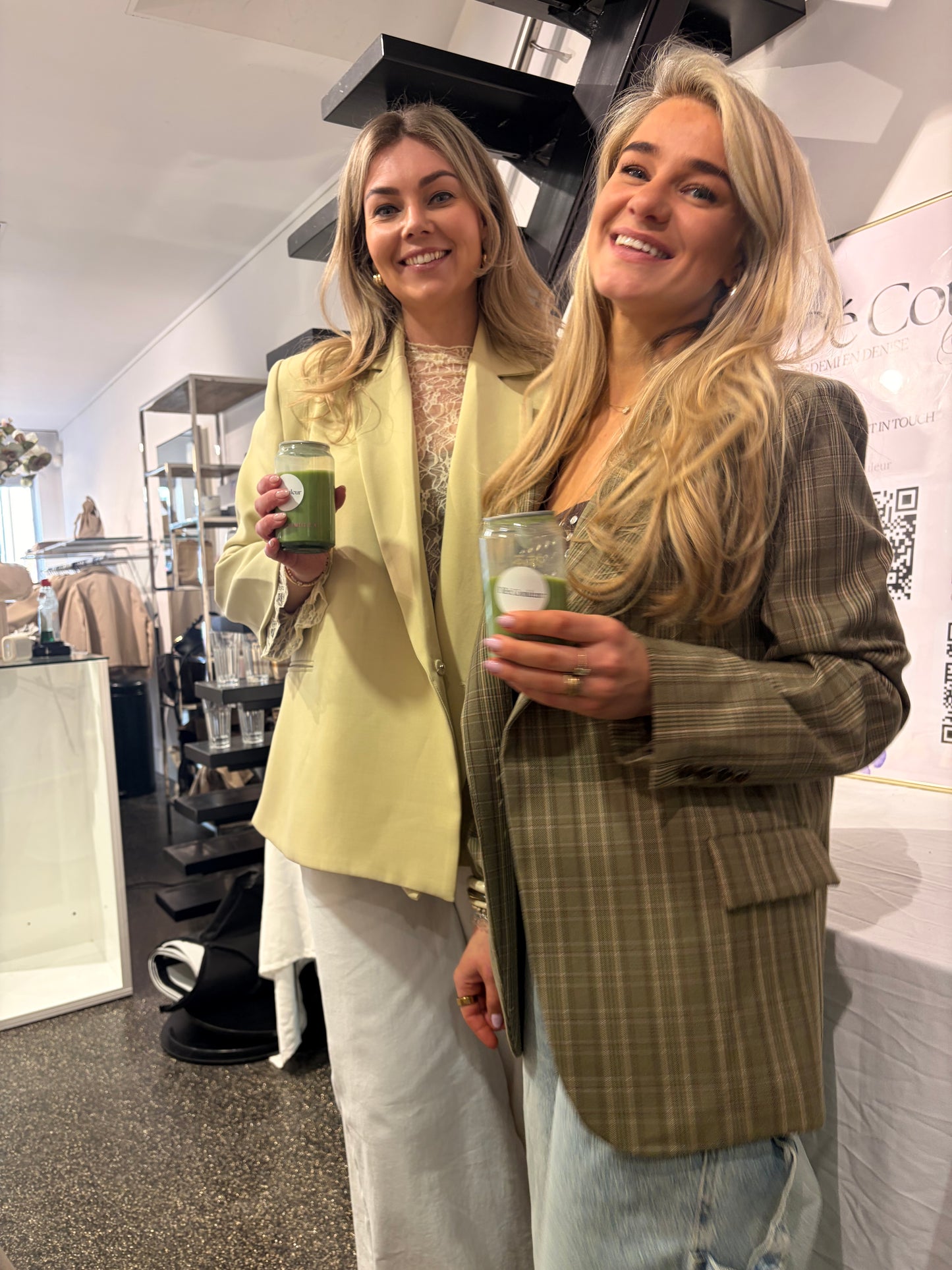 BODI GERUITE BLAZER | BEIGE GROEN