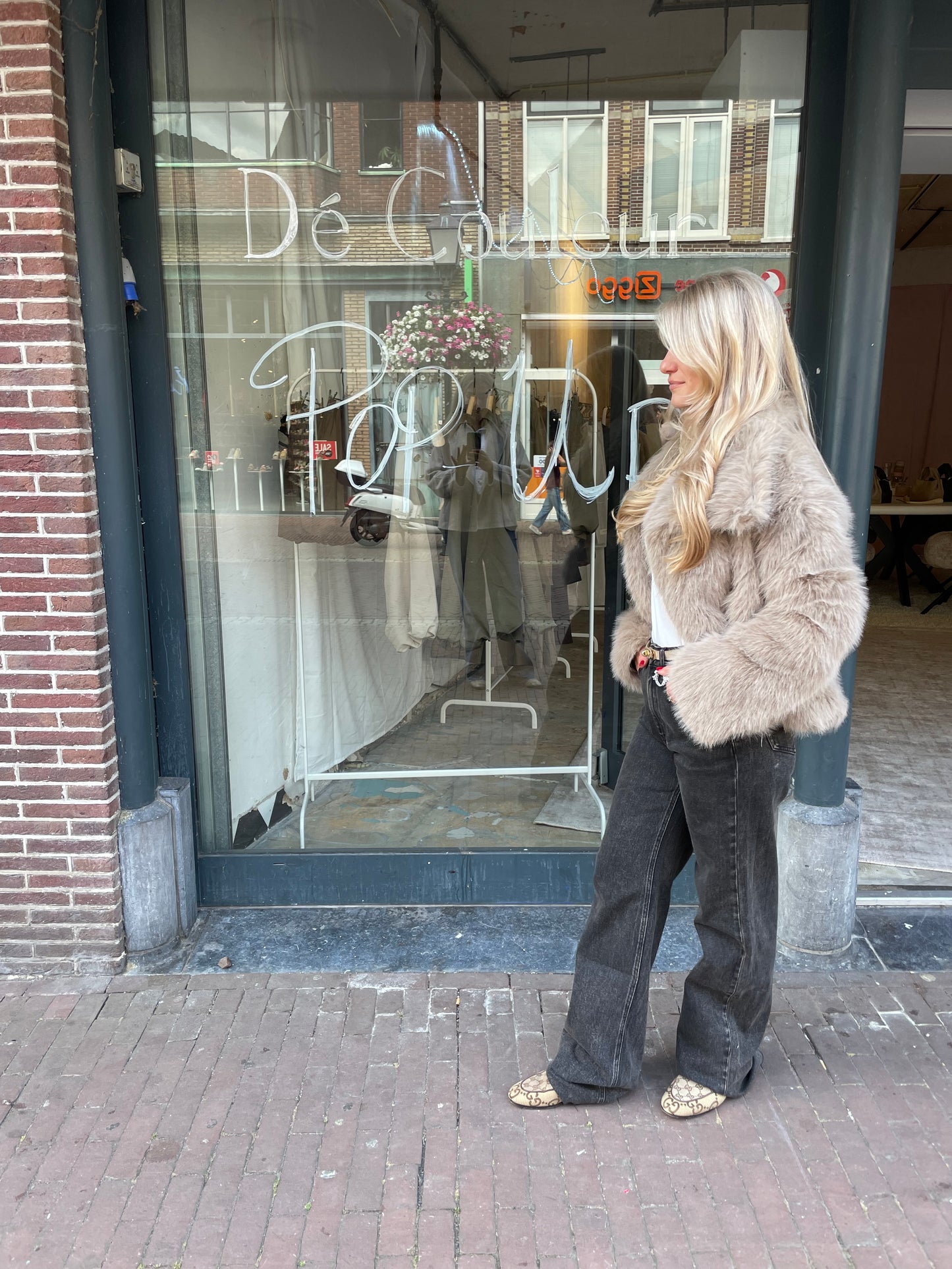 FAUX FUR COAT | CAMEL