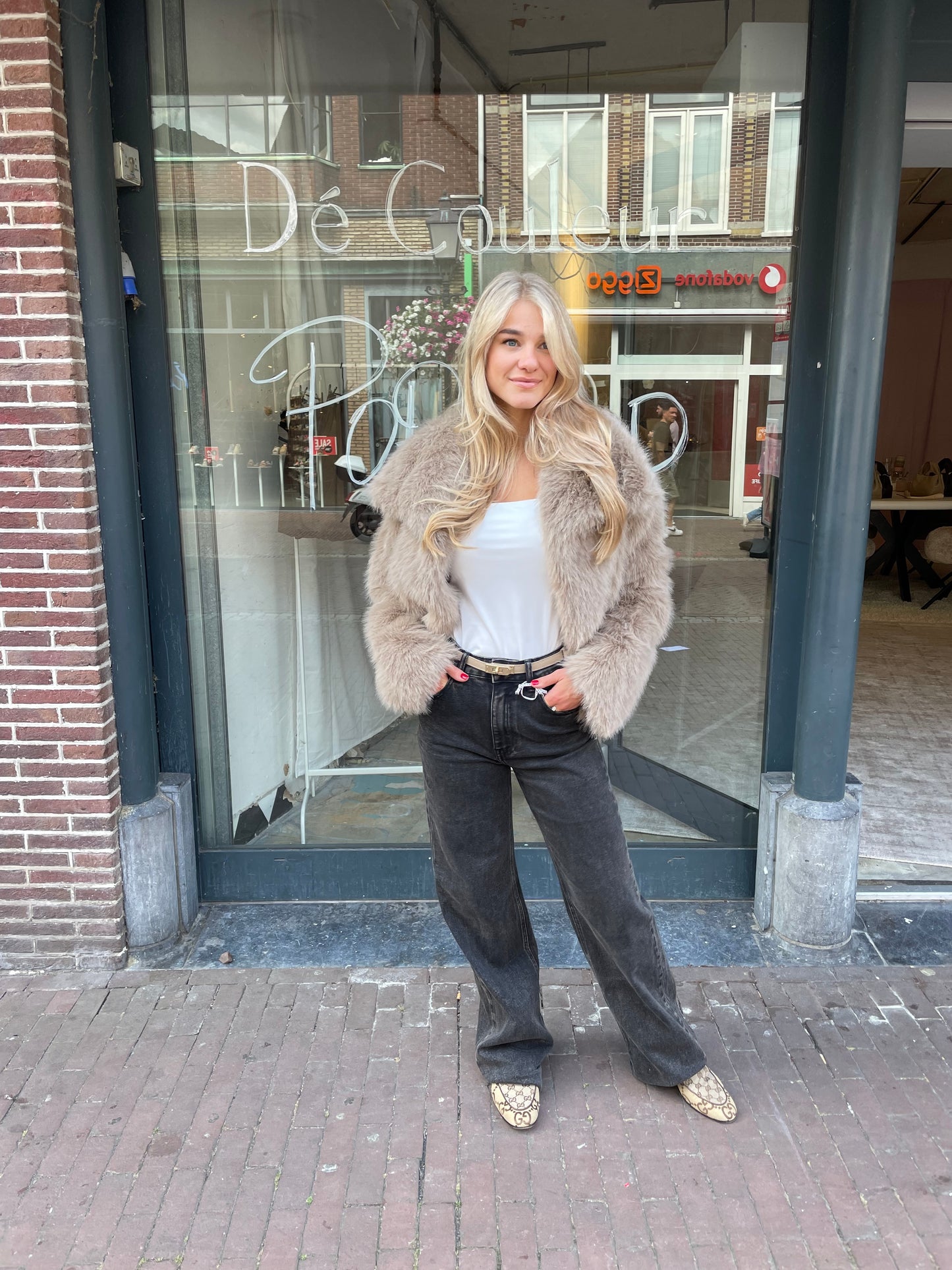 FAUX FUR COAT | CAMEL