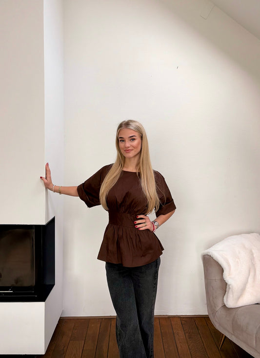 BOW TOP | WHITE & BROWN