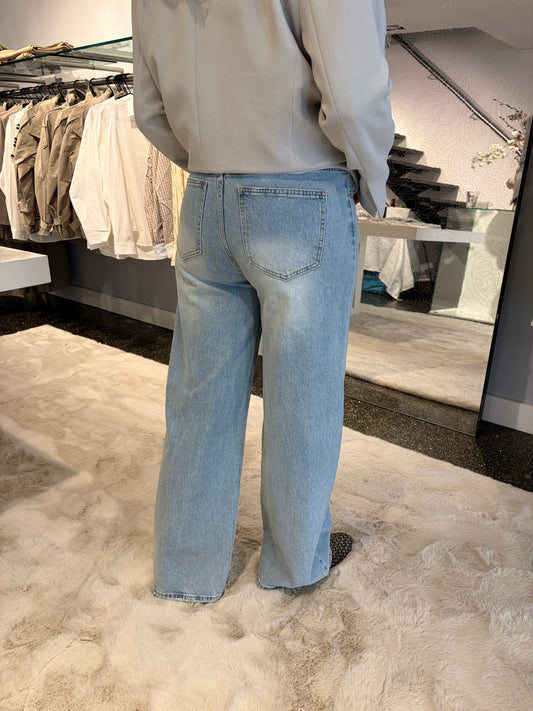 DENIM OVERLAP JEANS | LIGHT BLUE