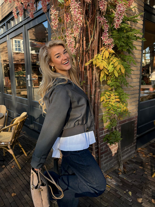 CROPPED JAS LICHT BLAUW