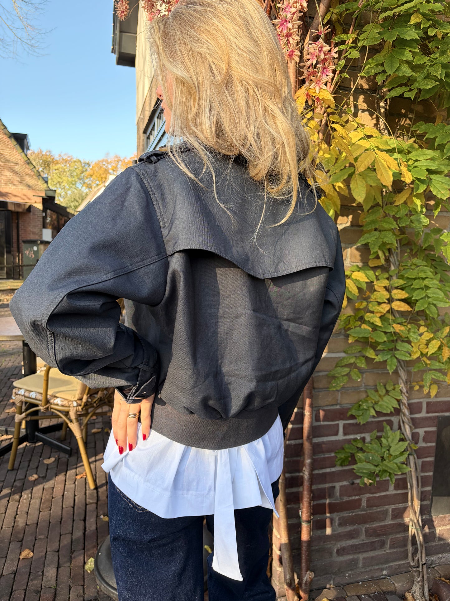 CROPPED JAS LICHT BLAUW