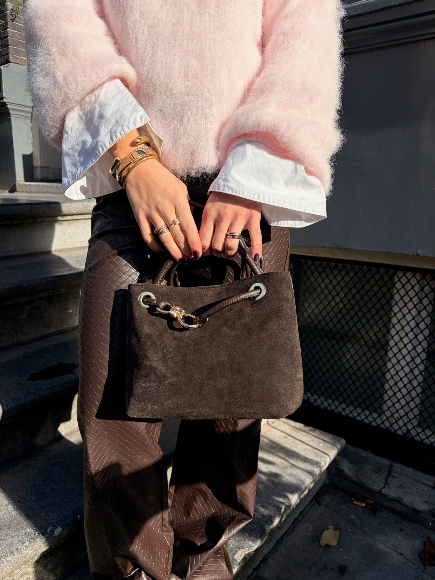 CROSS BODY SUEDE TAS