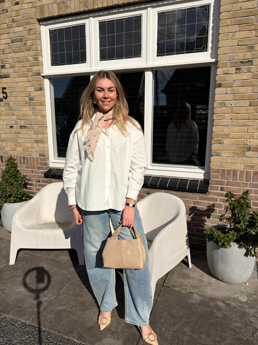 POLLY LEREN TAS | BEIGE