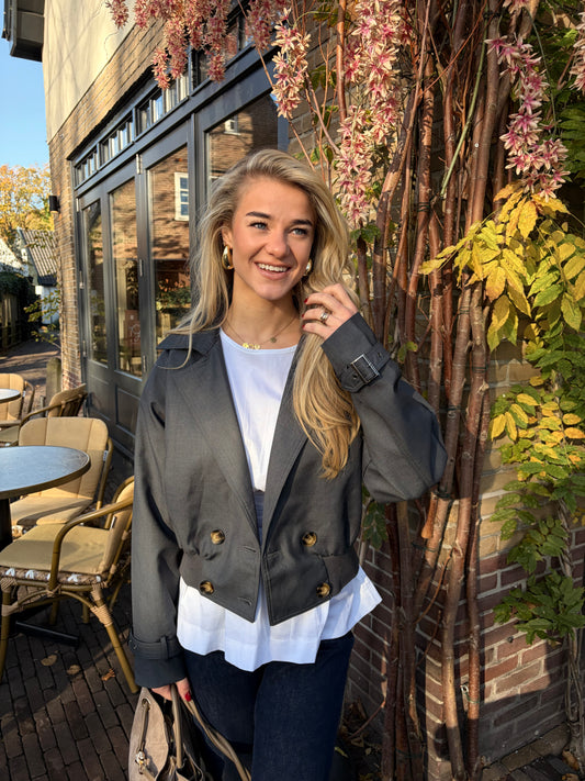 CROPPED JAS LICHT BLAUW