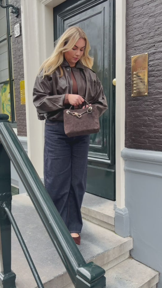 IMITATIELEREN BOMBER BRUIN